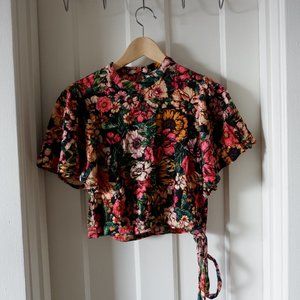 Billabong floral crop top